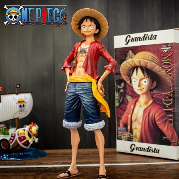 27cm Anime One Piece Figur Ros Luffy PVC Statue Action Figure Affe D Luffy Klassische Smiley 2