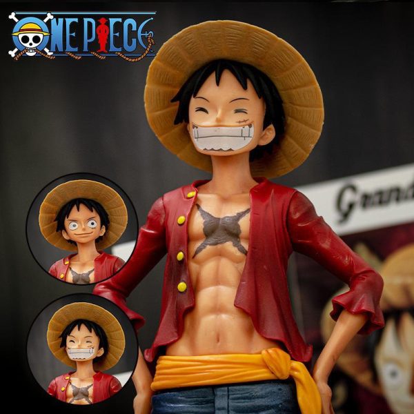 27cm Anime One Piece Figur Ros Luffy PVC Statue Action Figure Affe D Luffy Klassische Smiley