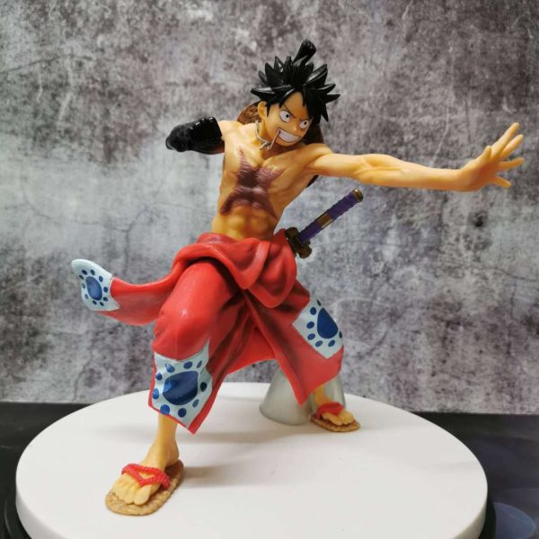 One Piece Manga 22cm Affe D Luffy Anime Figur Wanokuni Version PVC Action Figur Modell Spielzeug 2