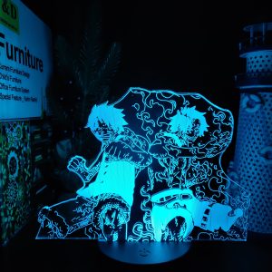 3D Lampe Anime Figur Ein St ck Affe D Luffy Portgus D Ace Led Nachtlicht Touch 1