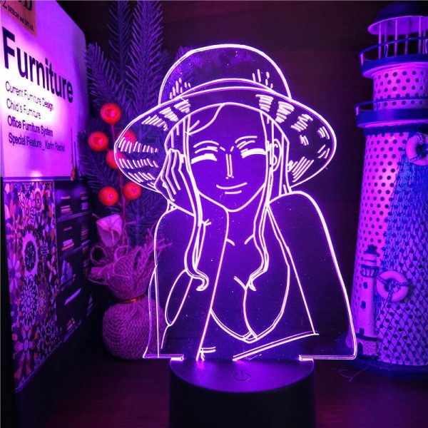Anime 3d Lampe Ein St ck Nico Robin Acryl LED Nachtlicht Kinder Kind M dchen Schlafzimmer