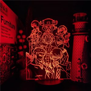 Anime Ein St ck 3D Lampe Luffy Nami Sanji Zoro Chopper Acryl Led Nachtlicht f r 1