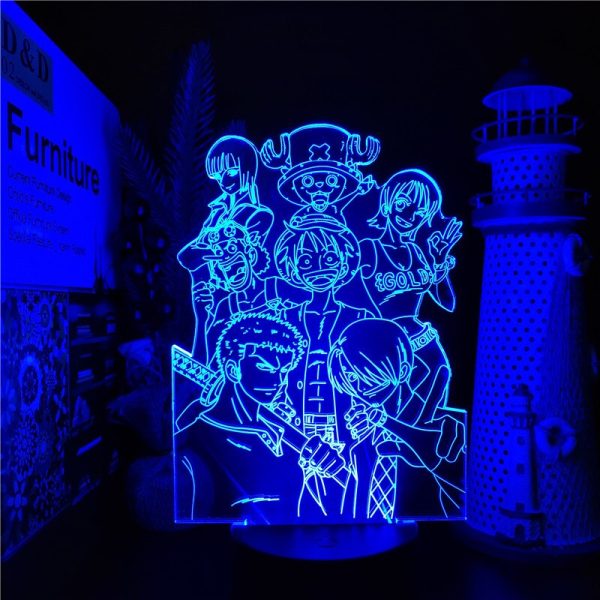 Anime Ein St ck 3D Lampe Luffy Nami Sanji Zoro Chopper Acryl Led Nachtlicht f r
