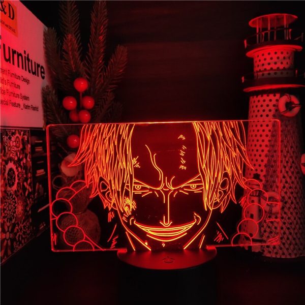 One Piece Anime 3d Visuelle Lampe Portgas D Ace Led Nacht Lichter Luminaria Lampara Kinder Kind 1