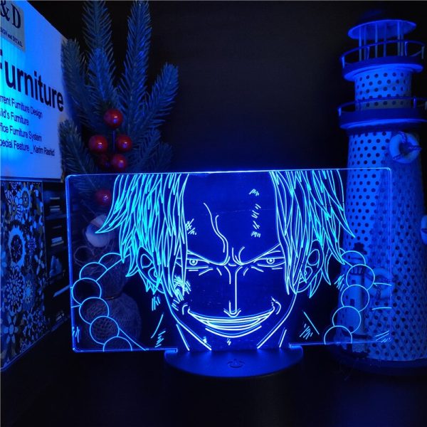 One Piece Anime 3d Visuelle Lampe Portgas D Ace Led Nacht Lichter Luminaria Lampara Kinder Kind 2