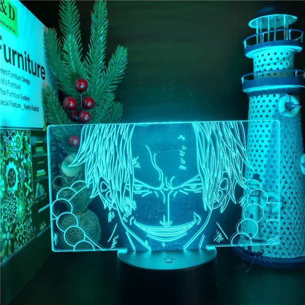 One Piece Anime 3d Visuelle Lampe Portgas D Ace Led Nacht Lichter Luminaria Lampara Kinder Kind 4