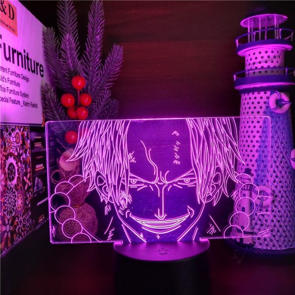 One Piece Anime 3d Visuelle Lampe Portgas D Ace Led Nacht Lichter Luminaria Lampara Kinder Kind 5