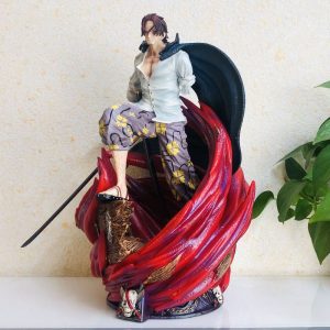 36cm Anime Ein St ck Roten Haar Shanks Figur Gk Vier Kaisern Szene Manga Statue Pvc
