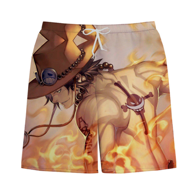 EIN ST CK Luffy Shorts Anime Cosplay Kost me Sommer Atmungs Strand Hosen M nner Casual 2