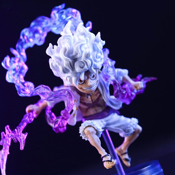 10cm Mini einteilige Schlacht Ruffy Gear 5 Action figur Nika Statue Anime Figur PVC Modell Puppe 4