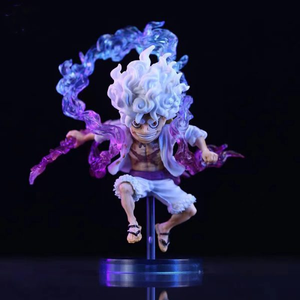 10cm Mini einteilige Schlacht Ruffy Gear 5 Action figur Nika Statue Anime Figur PVC Modell Puppe