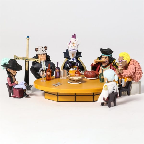 Ensemble de figurines de la collection One Piece Seven Warlords of the Sea Edward Teach Douflamingo 1