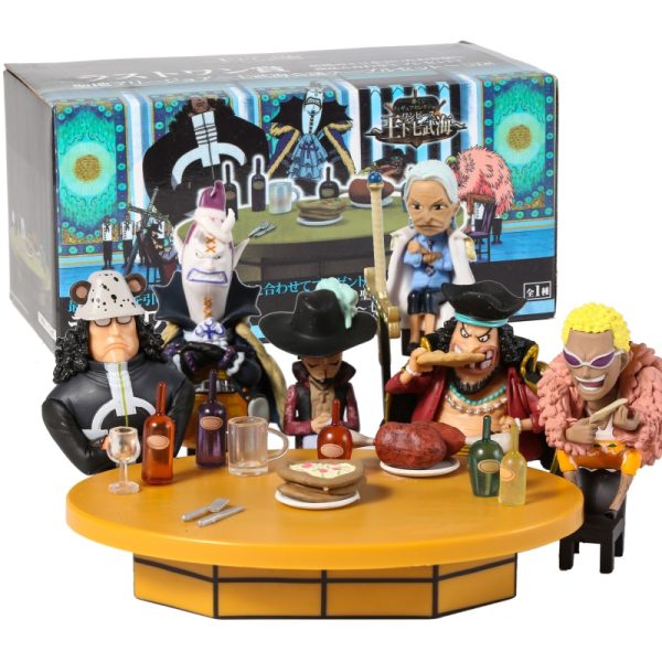 Ensemble de figurines de la collection One Piece Seven Warlords of the Sea Edward Teach Douflamingo