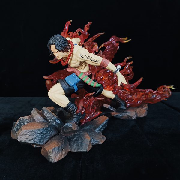 Figurine d Action Portgas D ZanFigure en PVC 25cm Mod le de Collection Illuminable Flame Drifting 4