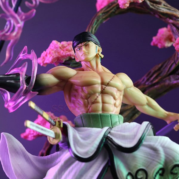 Figurine d anime One Piece GK Roronoa Zoro Kimono Sakura statue de sc ne jouets en 5