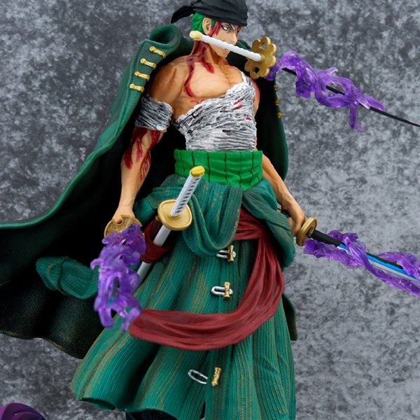 Figurine d une pi ce de 35cm Gk Santoryu Roronoa Zoro en PVC Statue de Collection 1