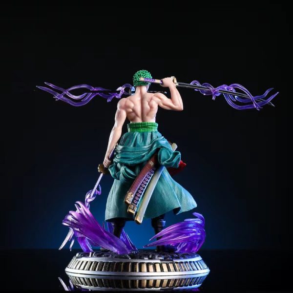 Figurine de Dessin Anim One Piece Double T te en PVC de 22cm Gk Roronoa Zoro 1