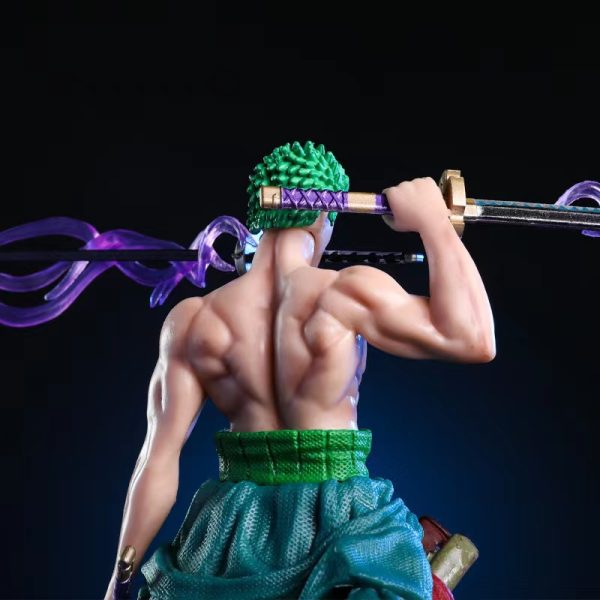 Figurine de Dessin Anim One Piece Double T te en PVC de 22cm Gk Roronoa Zoro 3