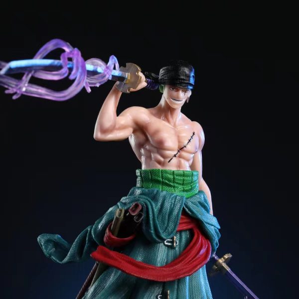 Figurine de Dessin Anim One Piece Double T te en PVC de 22cm Gk Roronoa Zoro 4