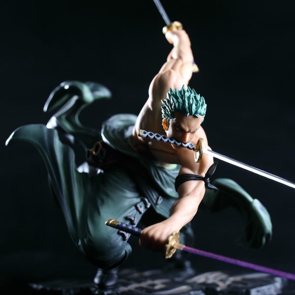 Figurine de dessin anim Roronoa Zoro en PVC 10CM nouvelle Collection de d coration DIY jouets 4