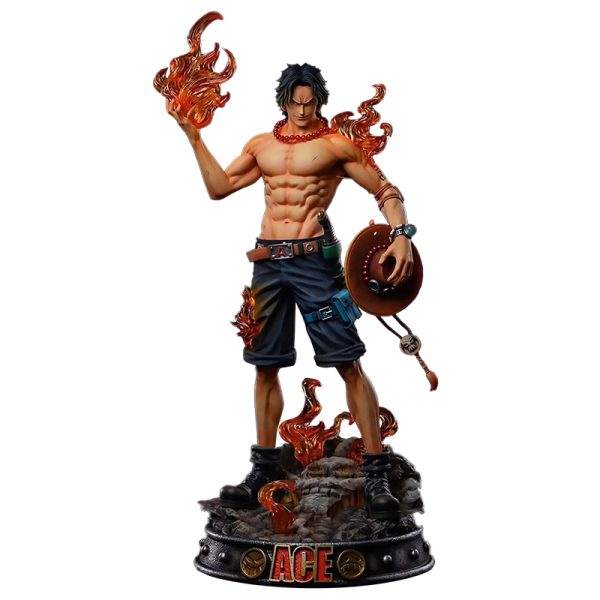 One Piece Figure Portgas D Ace Fire GK Model Action Figurine Anime Statue Collection Toy