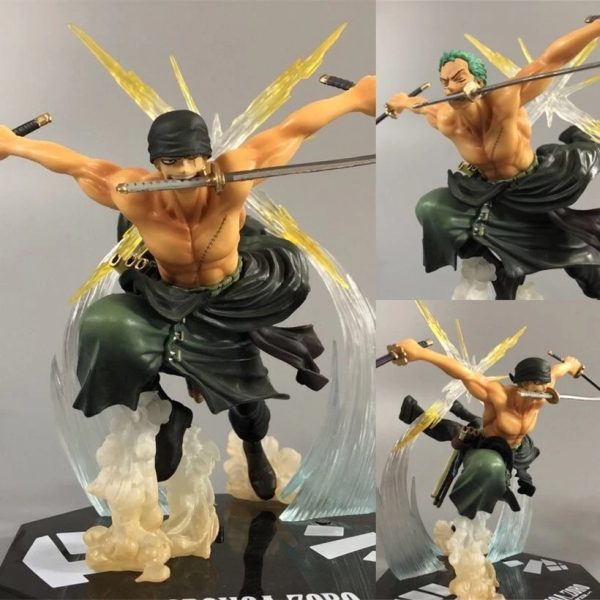 Une pi ce figurine d action trois couteaux comp tence de combat toit Kimono Roronoa Zoro